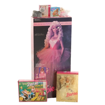 "My Size" and "Dream Bride Barbies" with Picnic Set, Book, Puzzle, and More
