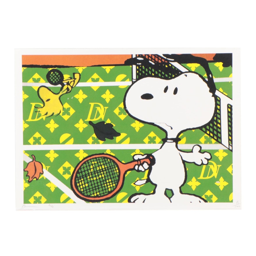 Death NYC Pop Art Graphic Print of Peanuts Tennis, 2020