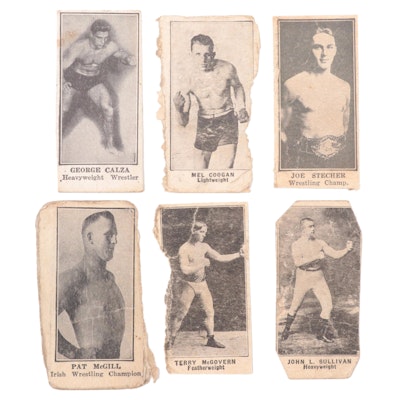 Terry McGovern, John Sullivan and More W Series B&W Boxing Strip Cards, 1920s