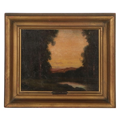 Franklin E. Booth Tonalist Landscape Oil Painting