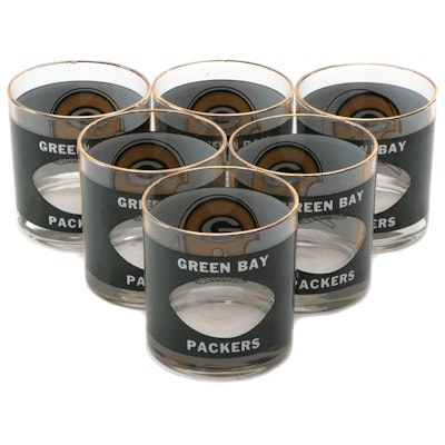 HouzeArt NFL Green Bay Packers Glass Old Fashioned Glasses