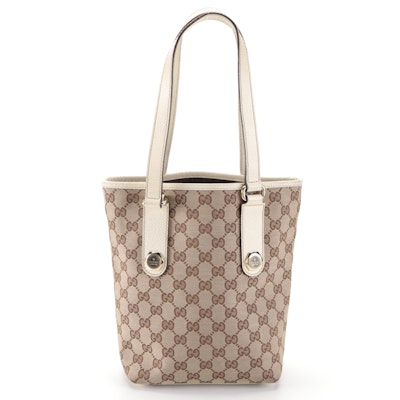 Gucci Charmy GG Canvas and Leather Shoulder Bag