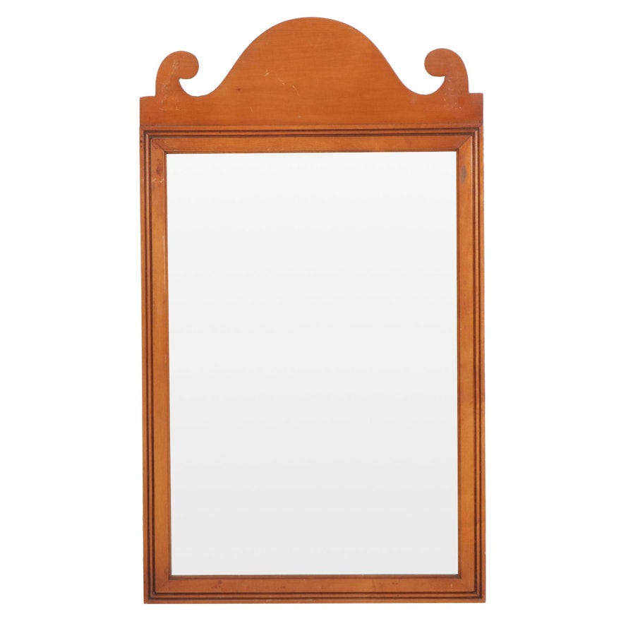 Federal Style Rectangular Maple Wall Mirror, Mid 20th Century