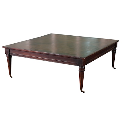 Large Regency Style Hardwood Coffee Table