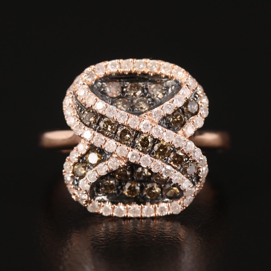 14K Rose Gold 1.13 CTW Diamond Ring