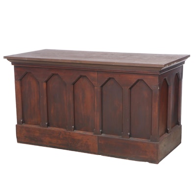 Walnut Carpenter's Gothic Style Counter, Late 19th Century