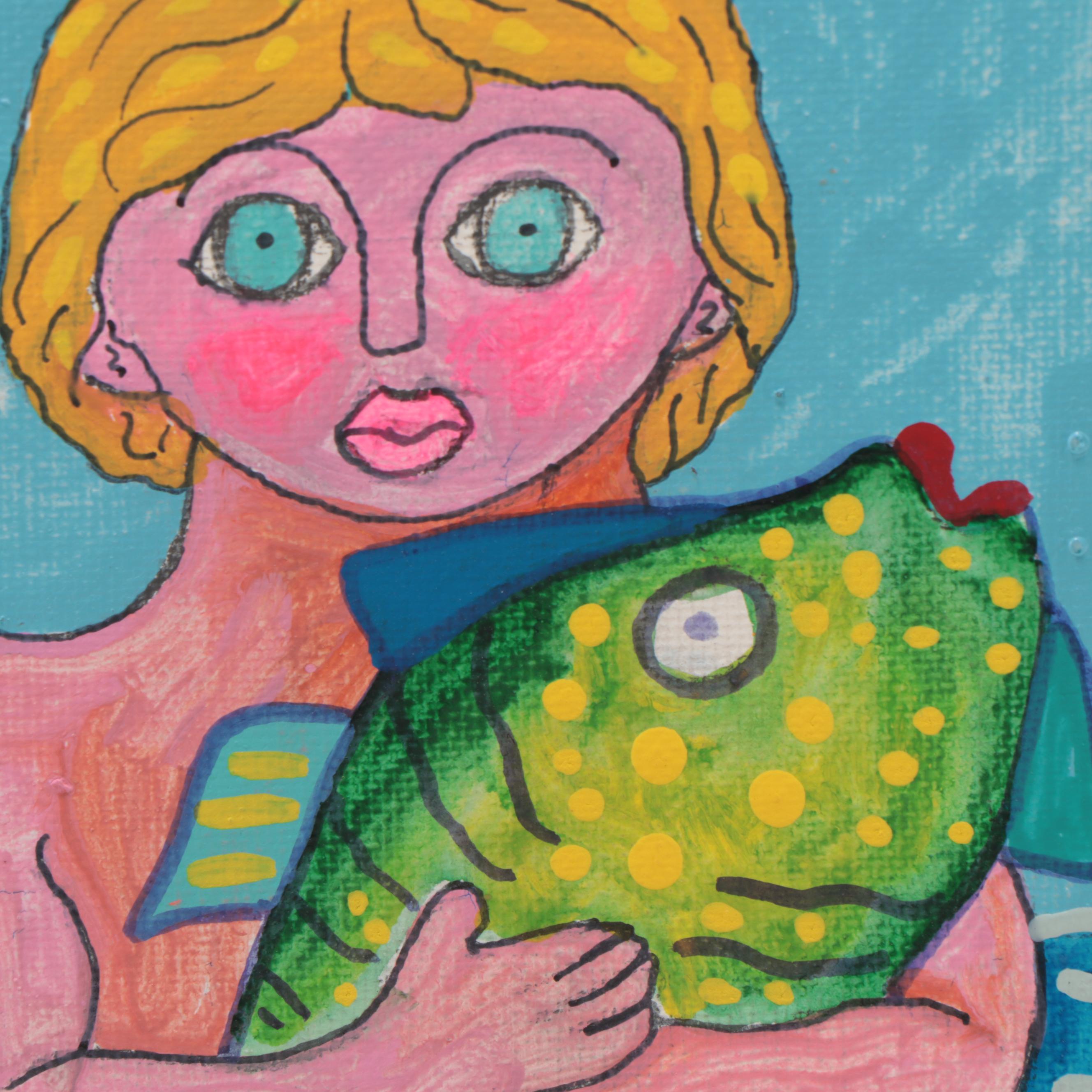 Alfredo Garcia Acrylic Painting "Merman" EBTH