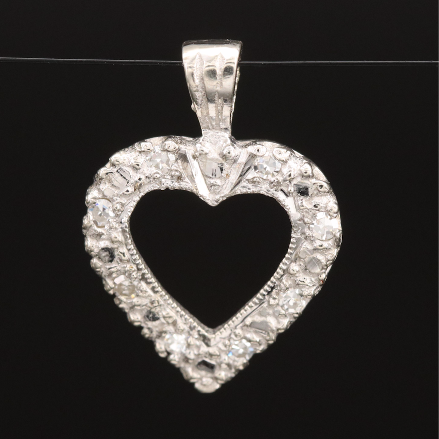14K 0.08 CTW Diamond Heart Pendant