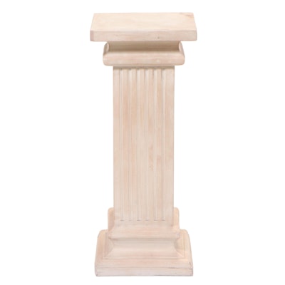 Austin Productions Inc. Classical Style Cast Plaster Pedestal, copyrighted 1990