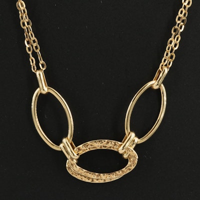 14K Ovals Cable Necklace