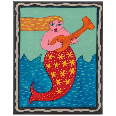 Alfredo Garcia Acrylic Painting "La Sirena"