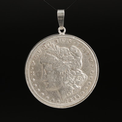 Sterling Pendant with 1896-O Morgan Silver Dollar Coin
