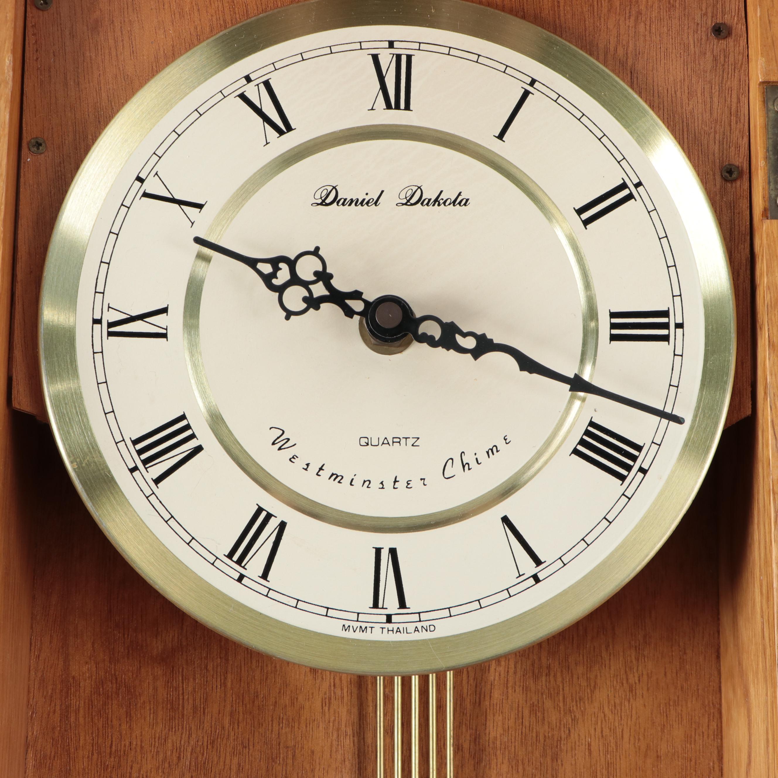 Daniel Dakota Westminster Chime Oak Wood Wall Clock EBTH