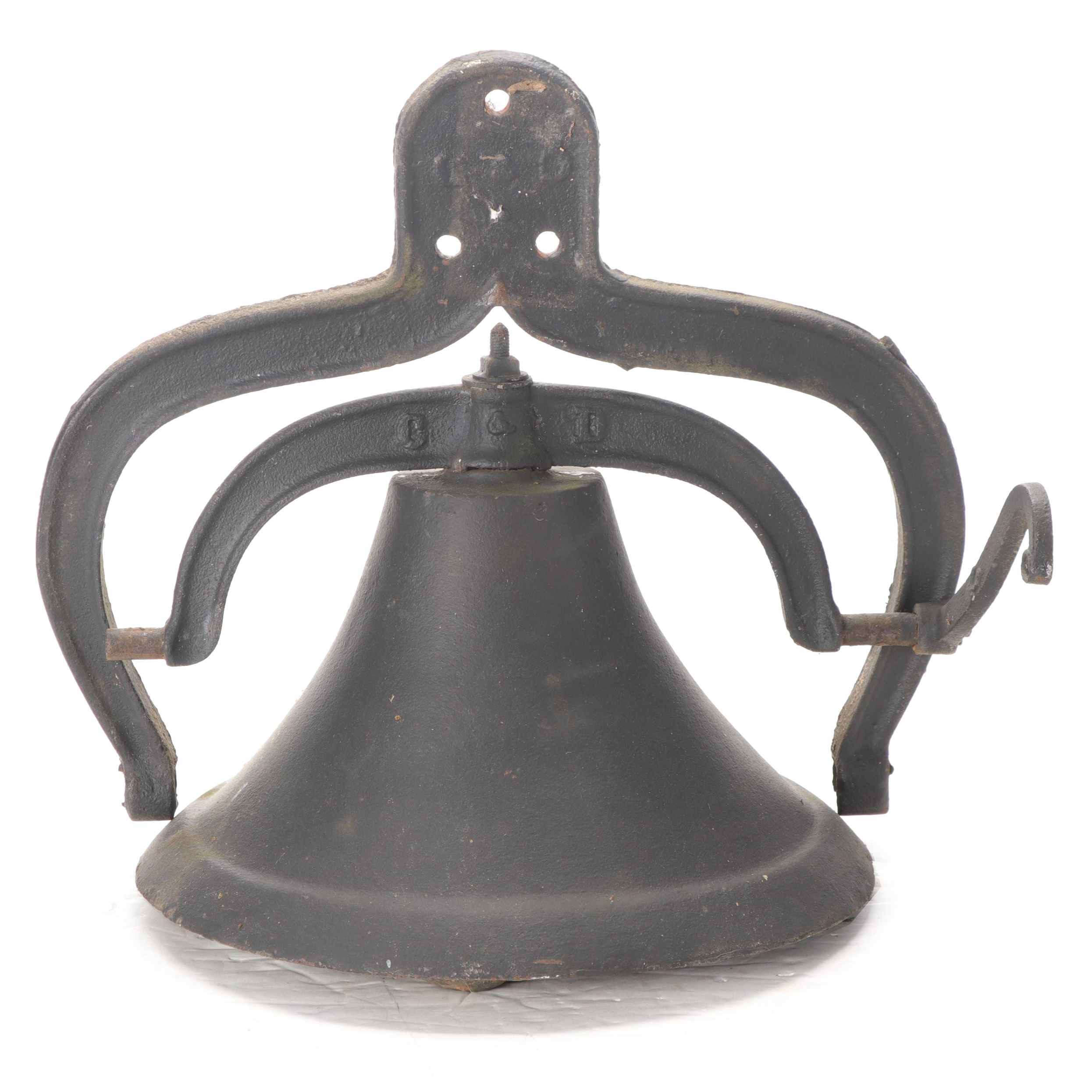 Fredericktown Ohio C&D Cast Iron Bell, 19th Century EBTH