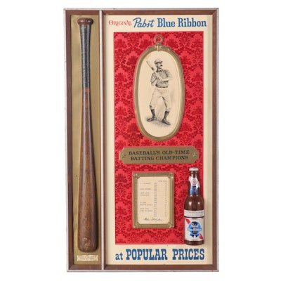 Pabst Blue Ribbon Baseball Batting Champions Bar Sign