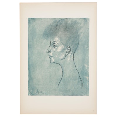 Color Rotogravure After Pablo Picasso "Head of a Woman," 1946