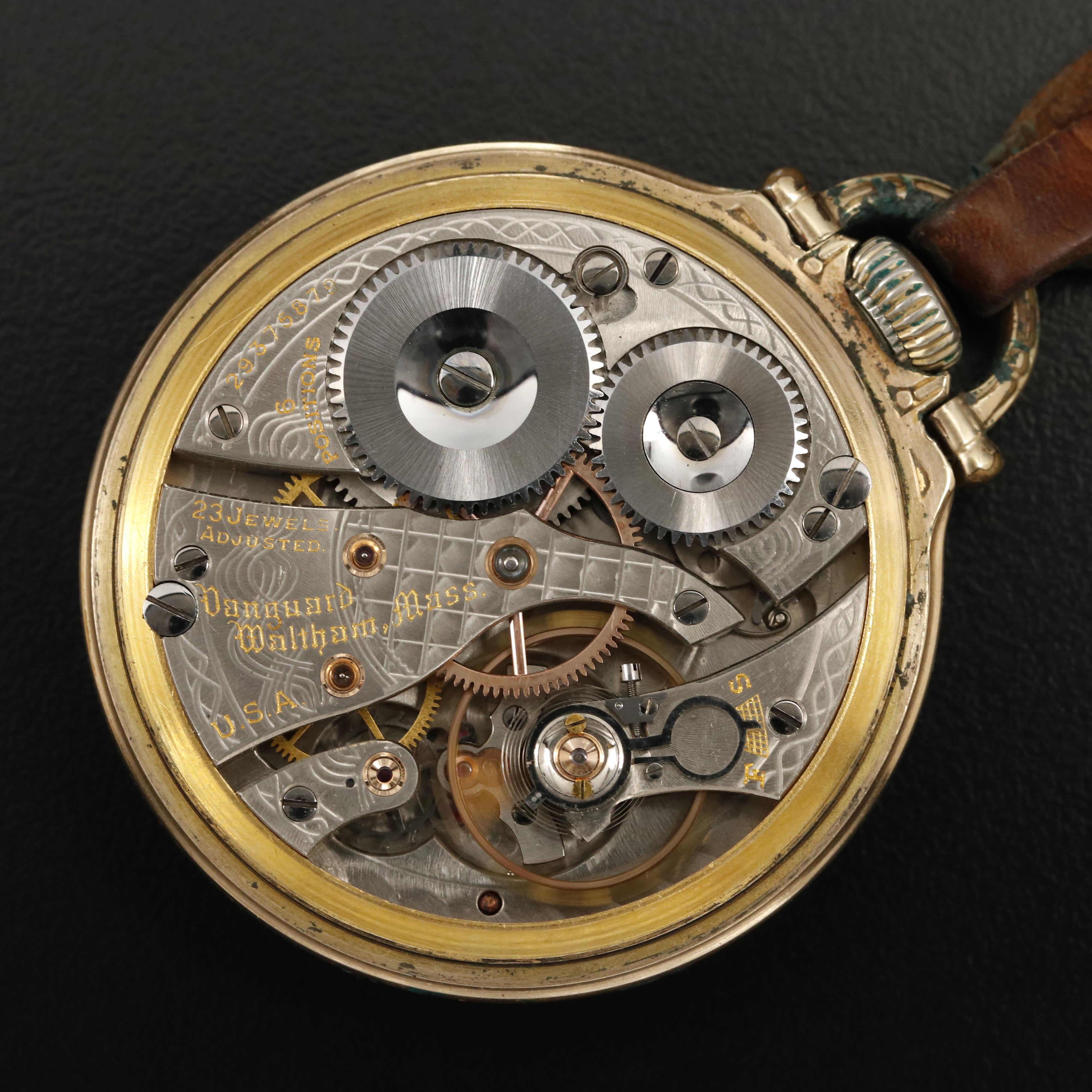 1936 Waltham Vanguard Railroad Grade Pocket Watch EBTH