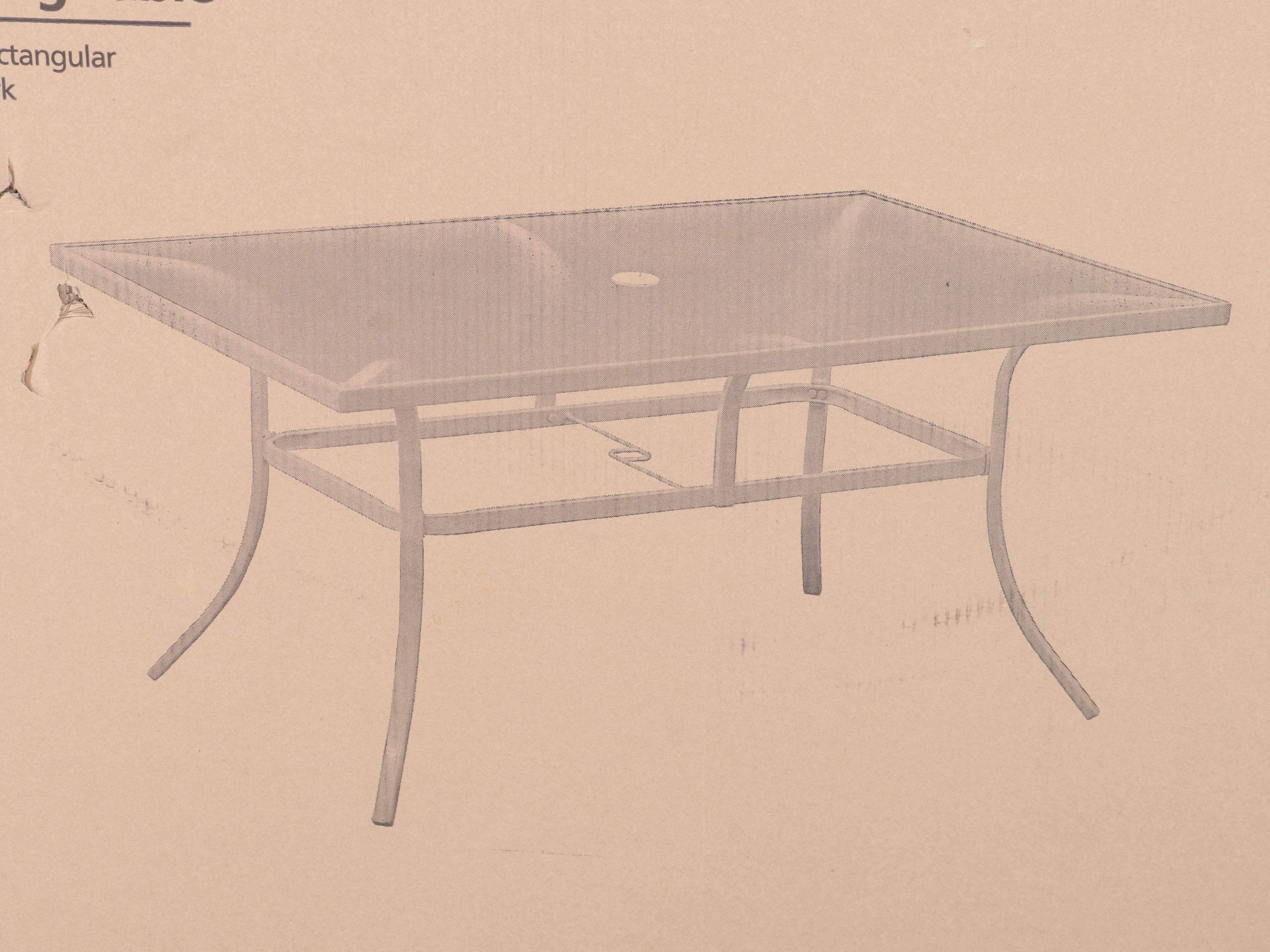 Mainstays Heritage Park Metal Outdoor Dining Table EBTH