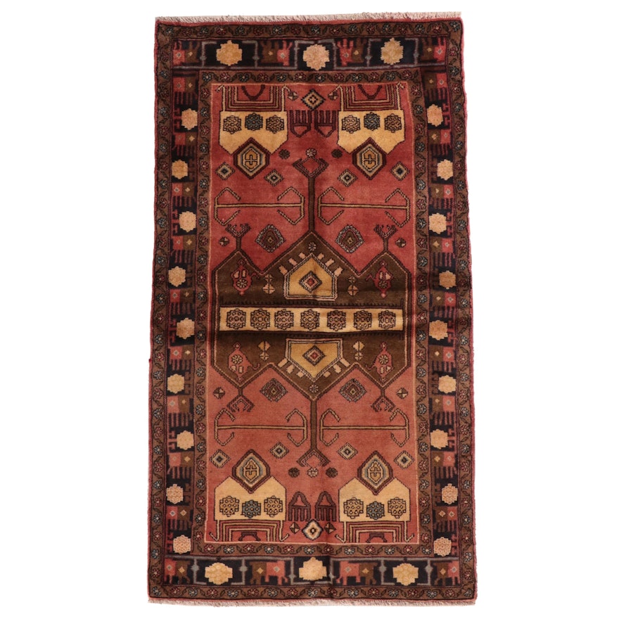 3'3 x 5'11 Hand-Knotted Persian Qashqai Area Rug