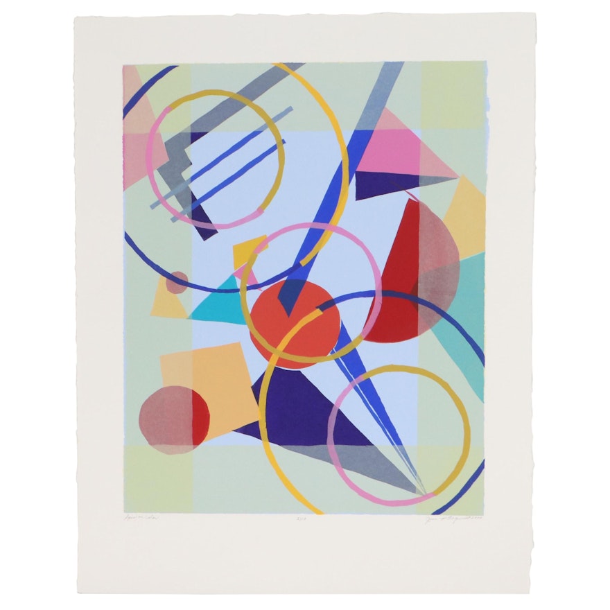 Jean Pierce Cogswell Serigraph "Spin on Color," 2000