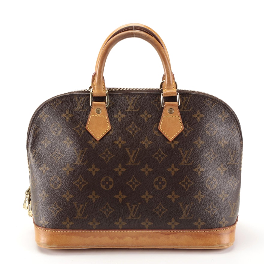 Louis Vuitton Alma PM Bag in Monogram Canvas and Vachetta Leather