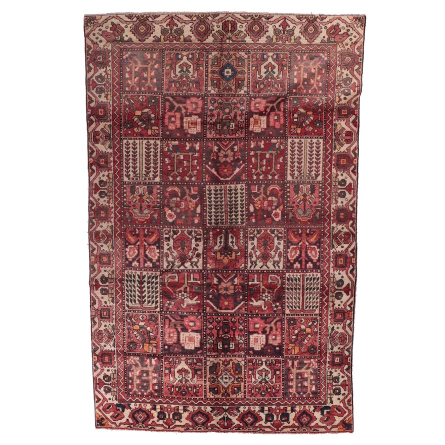 6'2 x 9'7 Hand-Knotted Persian Bakhtiari Wool Area Rug