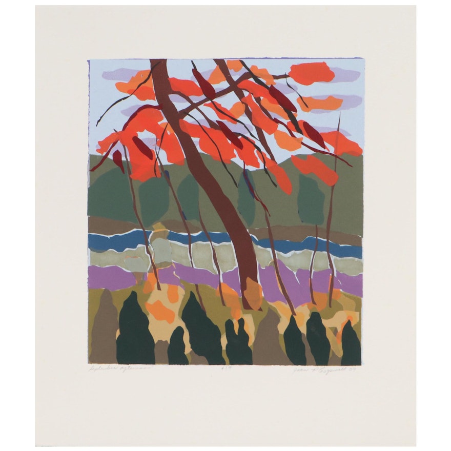 Jean Pierce Cogswell Serigraph "September Afternoon," 2009