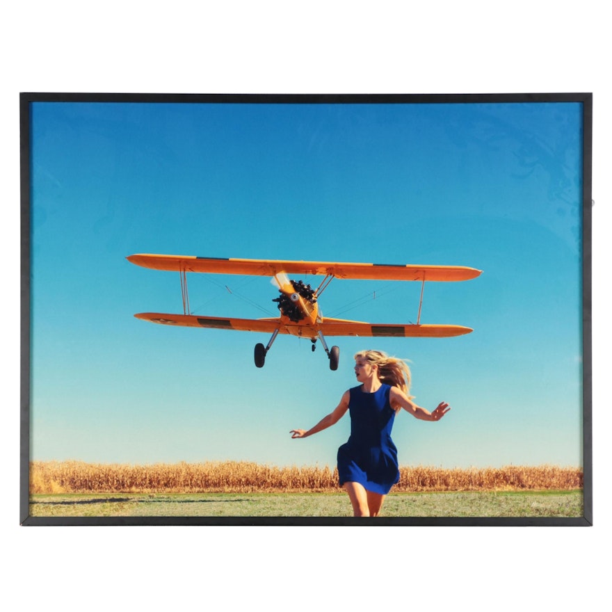 Tyler Shields Large-Scale Chromogenic Photograph "Girl Running from Plane"