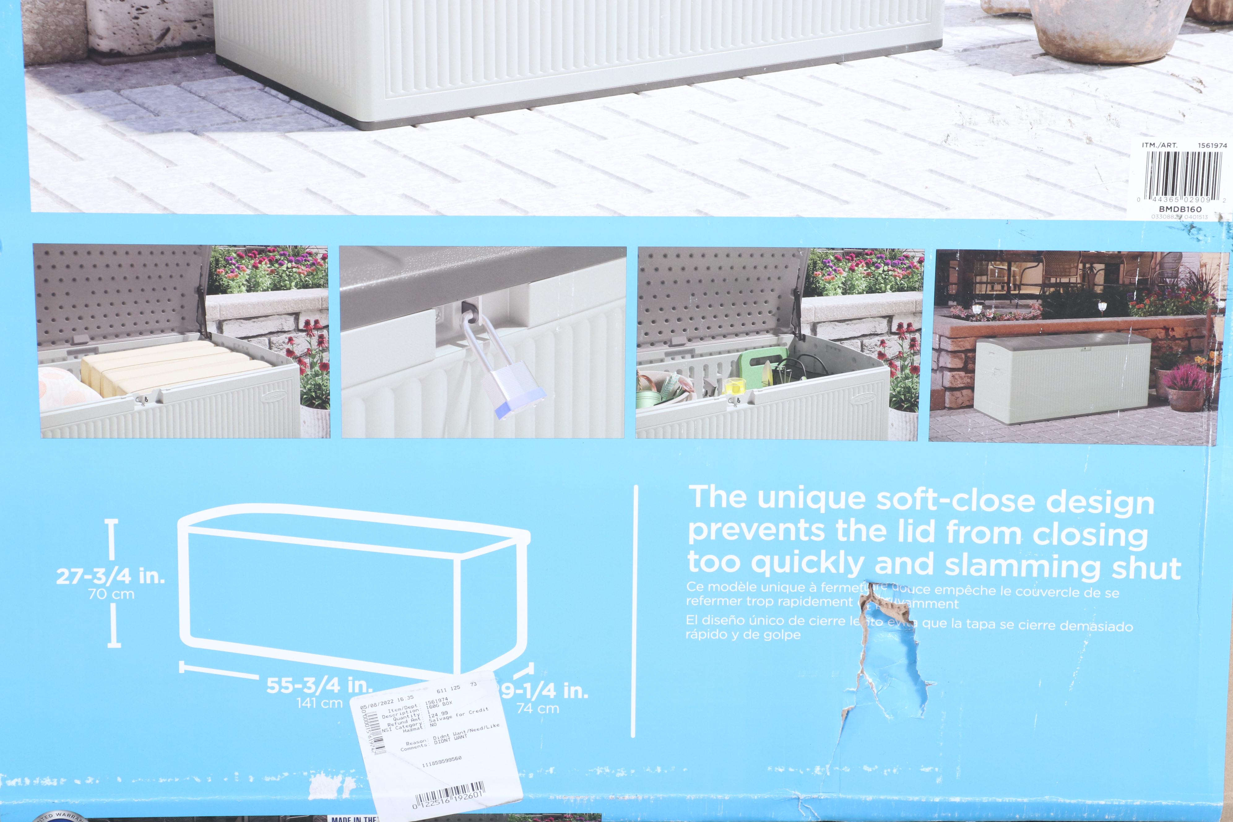 Suncast 160 Gallon Deck Storage Box EBTH