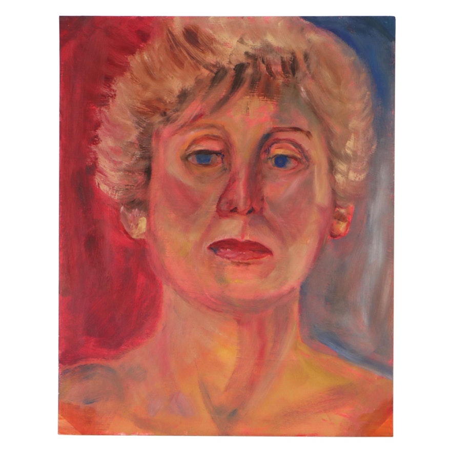 Jean Pierce Cogswell Oil Pastel Portrait