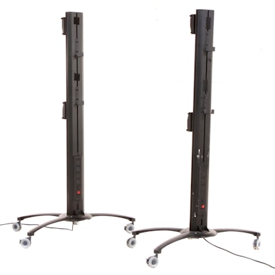 Two Rolling Television Stands
