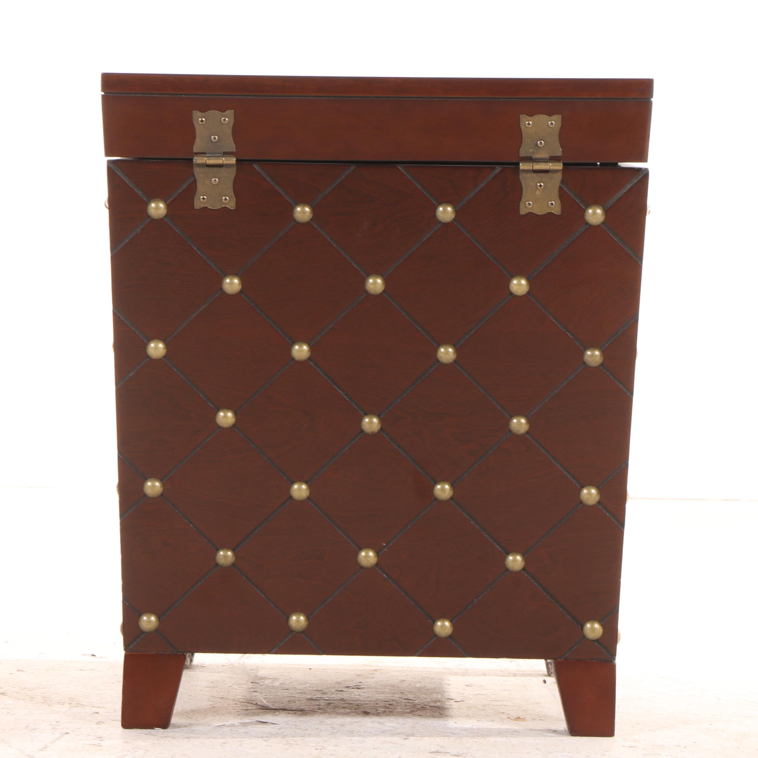 Accent Trend Sourcing Ltd. Mahogany-Stained and Metal-Mounted Lift-Lid