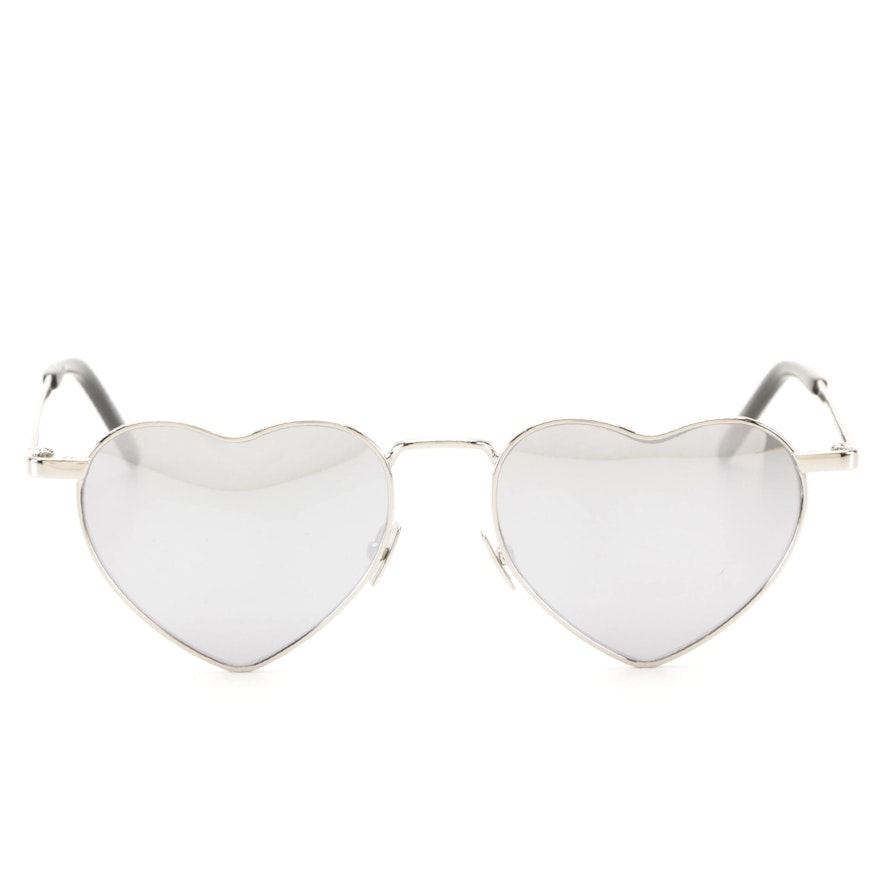 Saint Laurent SL301 Loulou Heart-Shaped Sunglasses with Case
