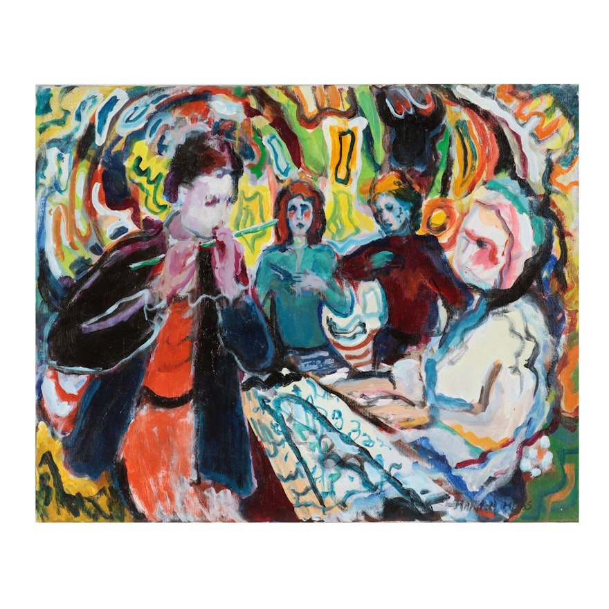 Marion Maas Fauvist Style Oil Painting