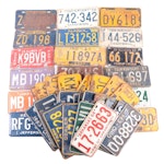Metal Ohio, Kentucky, Indiana, and More License Plates, Mid-20th Century