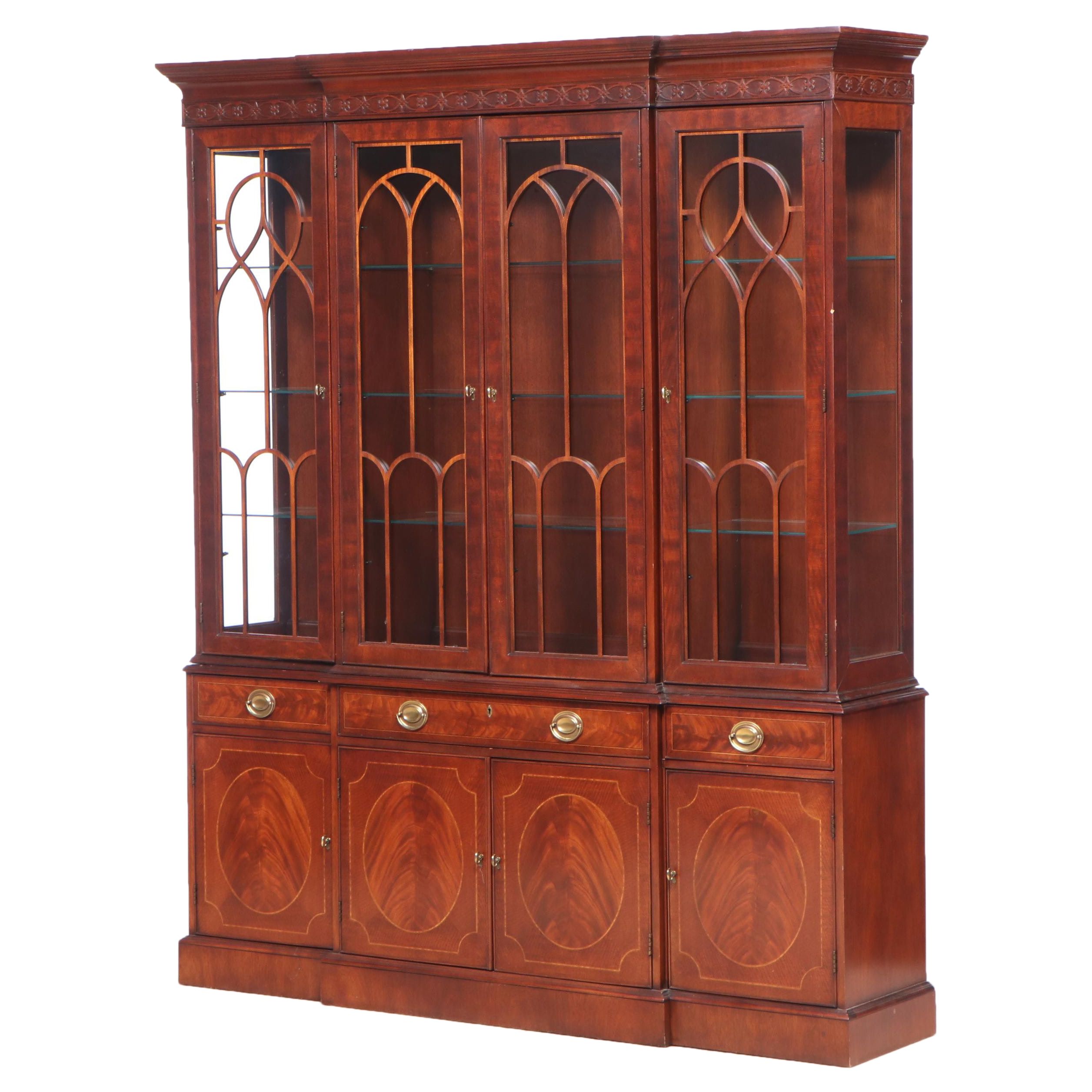 Wellington Hall Mahogany Breakfront China EBTH