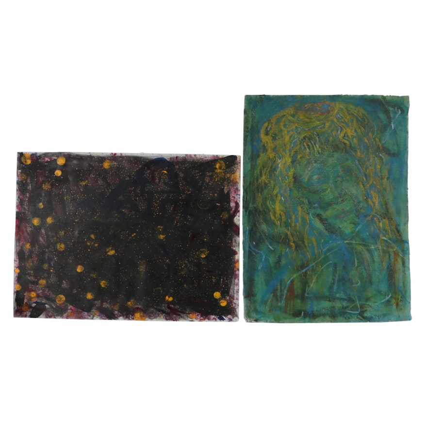 Lois Walker Abstract Mixed Media Paintings, 2004