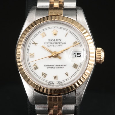 1993 Rolex Stainless Steel and 18K Oyster Perpetual Datejust Wristwatch