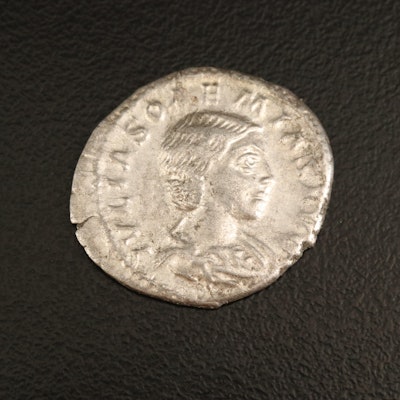Ancient Roman AR Denarius of Julia Soaemias, 218–222 AD