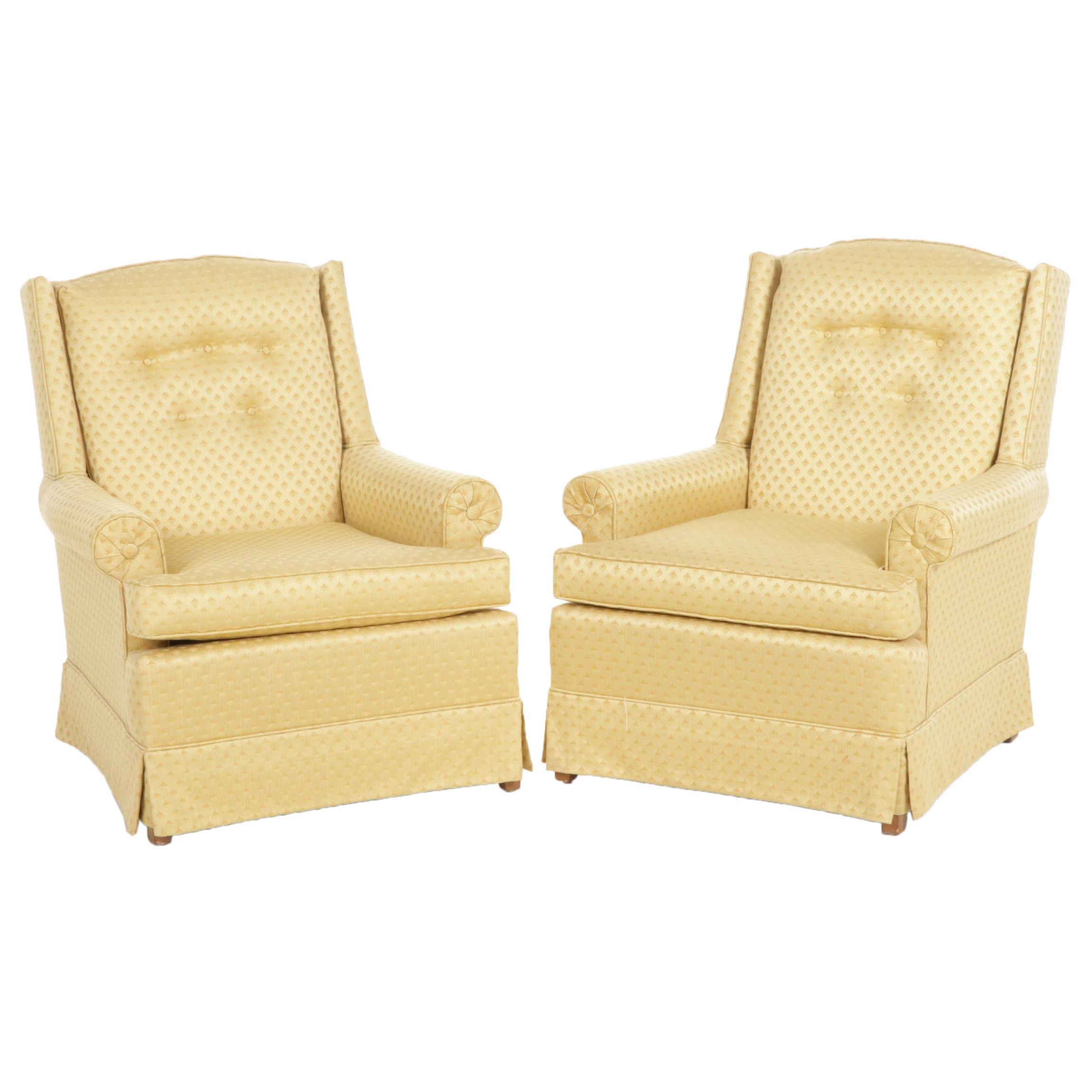 Pair of Ethan Allen "Traditional Classics" Upholstered Lounge Chairs EBTH