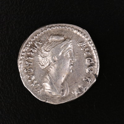 Ancient Roman AR Denarius of Faustina the Elder, 138–141 AD