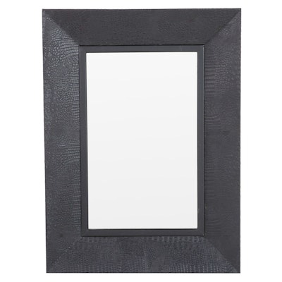Contemporary Wall Mirror Reptile Embossed Frame