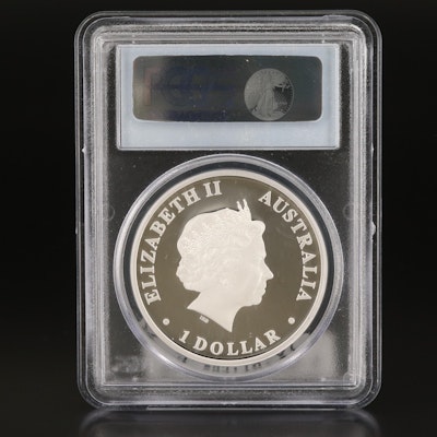PCGS Graded PR69DCAM 2012-P Australia $1 Whale Shark Silver Coin