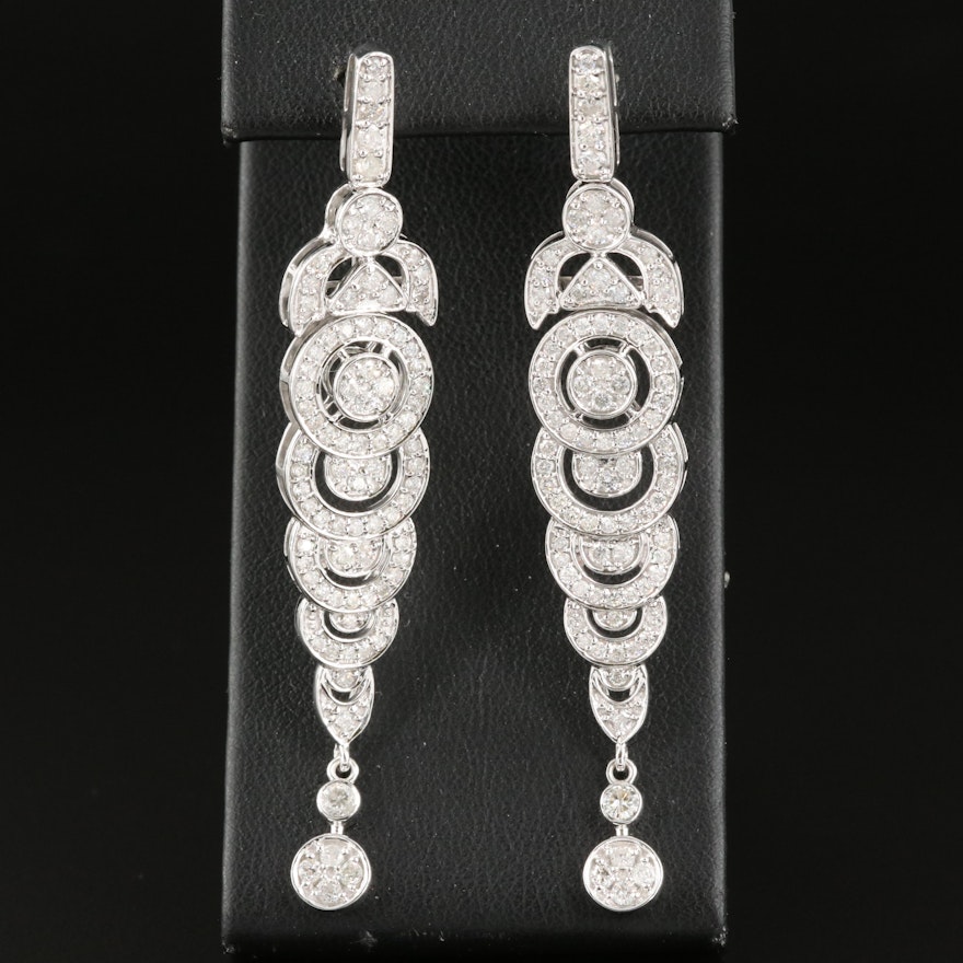 14K 2.52 CTW Diamond Tiered Earrings