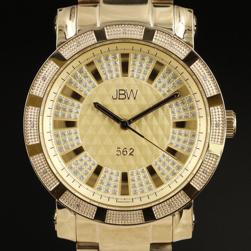 JBW "562" Diamond Bezel Wristwatch