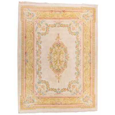 9' x 12'5 Hand-Knotted Sino-French Aubusson Room Sized Rug