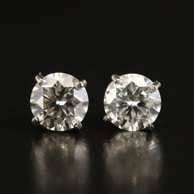 Platinum 2.02 CTW Lab Grown Diamond Earrings with IGI and Online GIA Reports