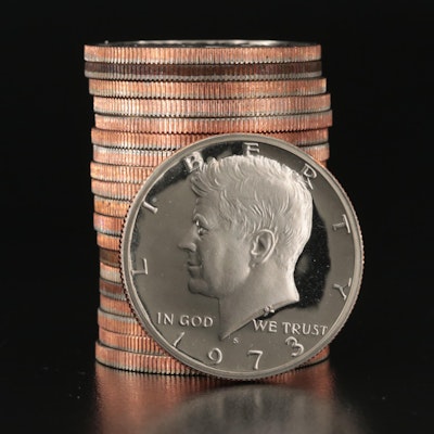 Roll of Twenty Various JFK Half Dollar Proof Coins