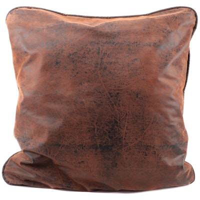 Hand-Crafted Leather Accent Pillow