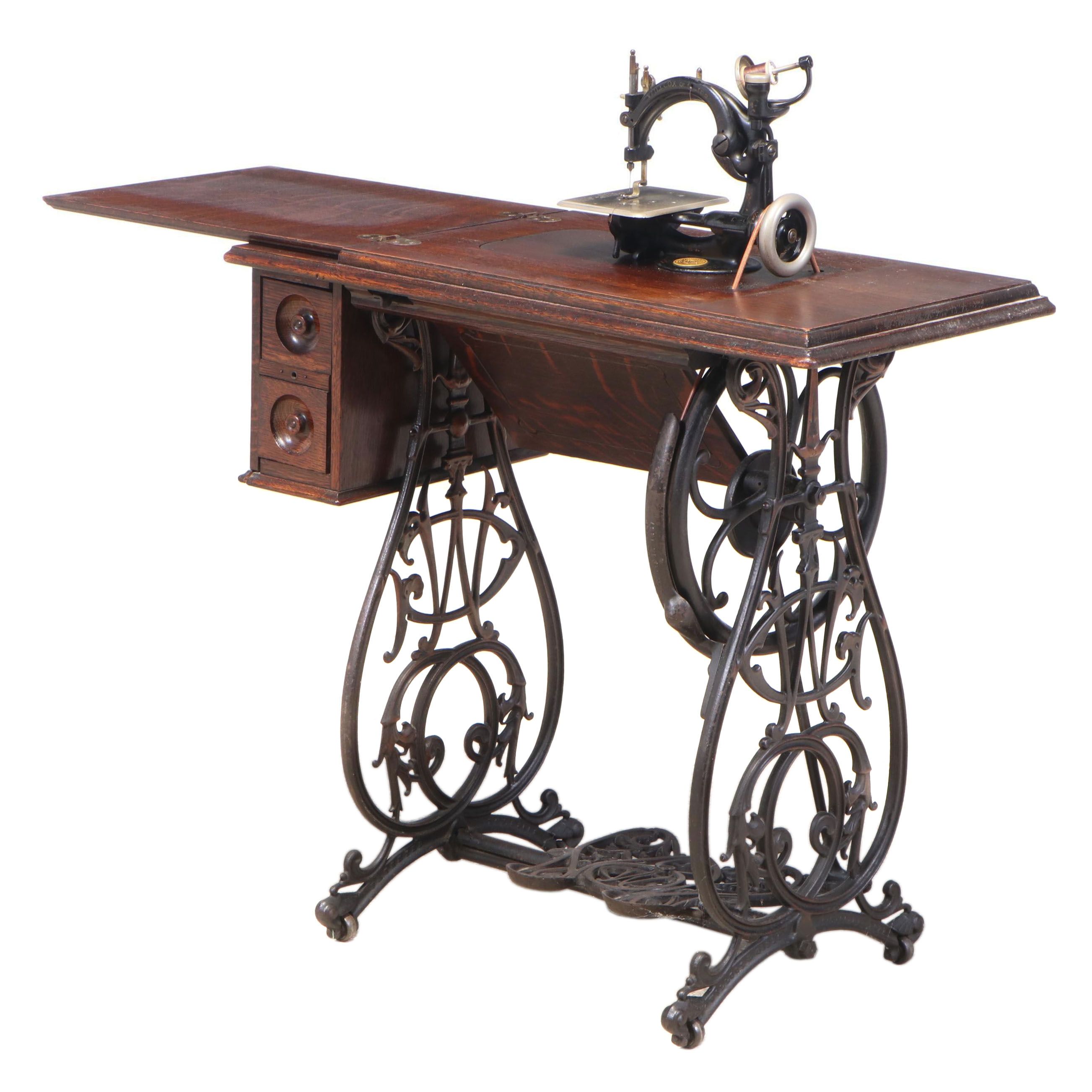 Willcox & Gibbs Chainstitch Treadle Sewing Machine, Original